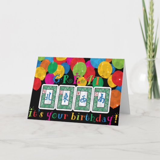 Mah Jongg NEWS Carte d'anniversaire (Devant)