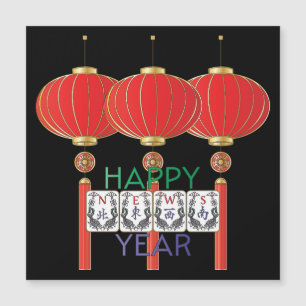 Mah Jongg News Carte magnétique pour les fêtes