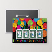 Mah Jongg NIEUWS Verjaardag Button (Voorkant / Achterkant)