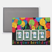Mah Jongg NOUVELLES Anniversaire Magnet (Recto/Verso)