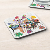 Mah Jongg Oiseaux Dessous de verre en plastique (Côté gauche)