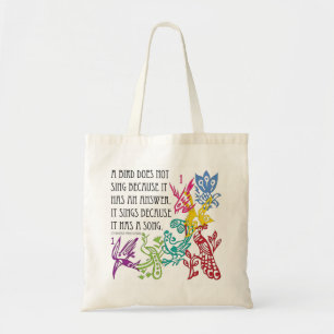 Mah Jongg One Bams Birds/Proverb Bag Tote Bag