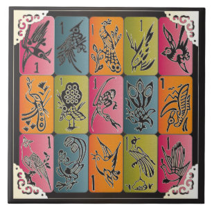 Mah Jongg One Bams Tegeltje