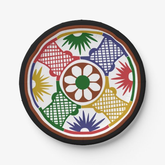 Mah Jongg One Circle Papieren Bordje (Voorkant)