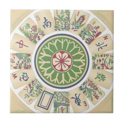 Mah Jongg One Dot Tile Tegeltje (Voorkant)