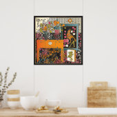 Mah Jongg Oranje Table Poster (Keuken)