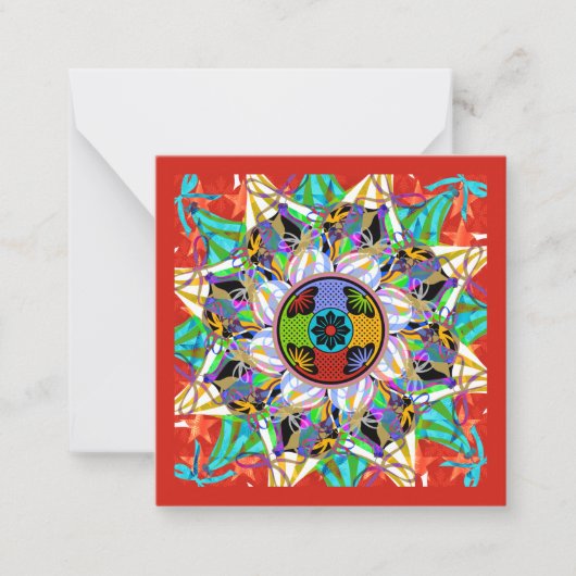 Mah Jongg Ornaments Small Card Notitiekaartje (Voorkant)