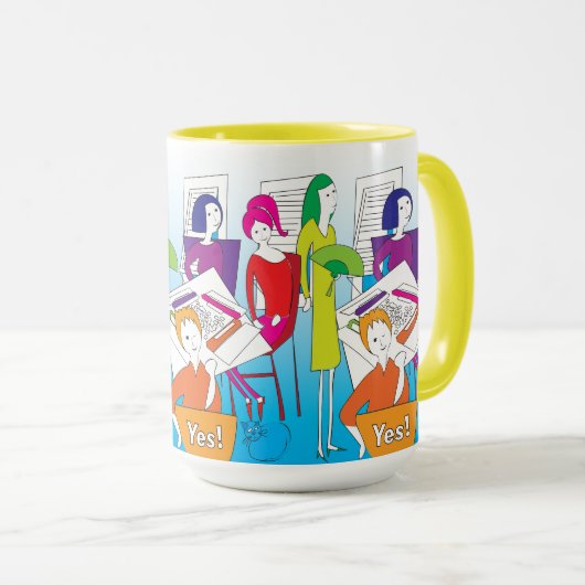Mah Jongg Oui Mug (Devant droit)