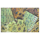 Mah Jongg Paper Collage Fabric Stof (Fat Quarter)