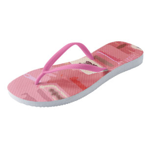 Mah Jongg Pink Tiles Teenslippers