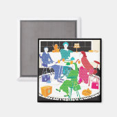 Mah Jongg Polka-Dots Magnet (Recto/Verso)