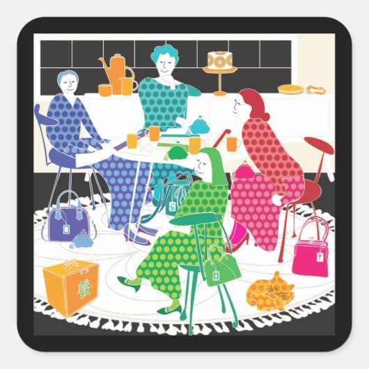 Mah Jongg Polka-Dots Stickers (Voorkant)