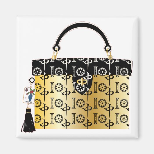 Mah Jongg Purse Magnet Magneet (Voorkant)