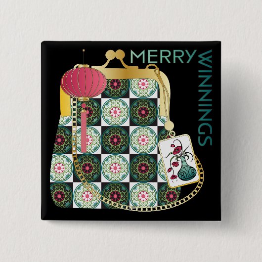 Mah Jongg Purse Vakantie Button (Voorkant)