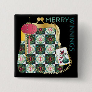 Mah Jongg Purse Vakantie Button