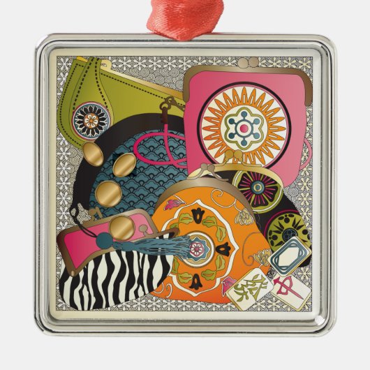 Mah Jongg Purses Metalen Ornament (Voorkant)