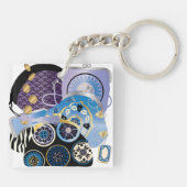 Mah Jongg Purses Red/Blue Sleutelhanger (Achterkant)