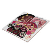 Mah Jongg Purses Red Tile Tegeltje (Zijkant)