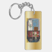 Mah Jongg Red Cabinet Sleutelhanger (Voorkant Links)