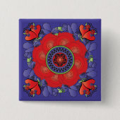 Mah Jongg Rozen Button (Voorkant)