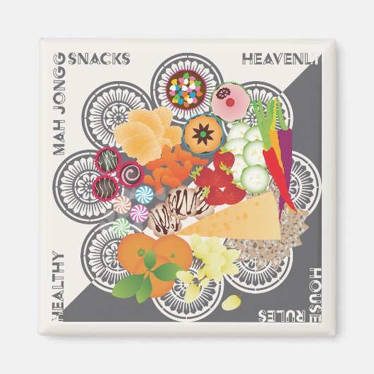 Mah Jongg Snacks Magnet (Devant)