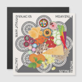Mah Jongg Snacks Magnet Card (Devant / Derrière)