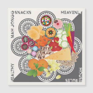 Mah Jongg Snacks Magnet Kaart