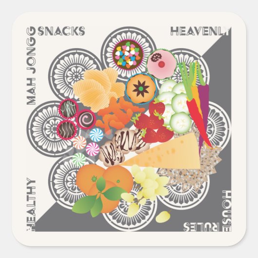 Mah Jongg Snacks Stickers (Voorkant)