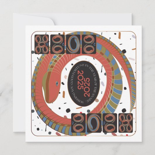 Mah Jongg Snake 2025 Flat Kaart (Voorkant)