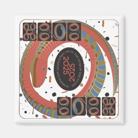 Mah Jongg Snake 2025 Magnet (Devant)