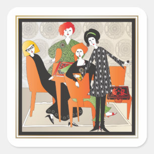 Mah Jongg Spel Stickers