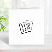 Mah-Jongg spel Tegels 1x1 Rubberstempel