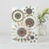 Mah Jongg Starburst Dots Carte Plat Anniversaire (Debout devant)