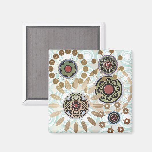 Mah Jongg Starburst Dots Magnet (Recto/Verso)