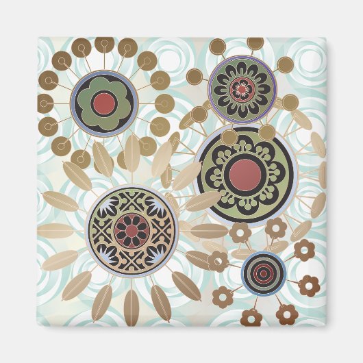 Mah Jongg Starburst Stippen Magnet Magneet (Voorkant)