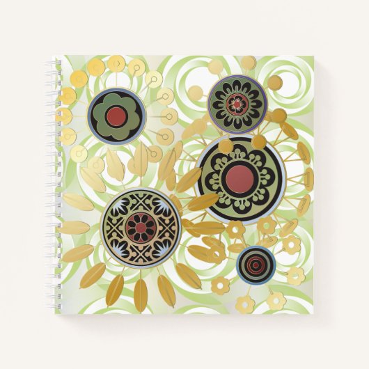 Mah Jongg Starburst Stippen Notitieboek (Voorkant)