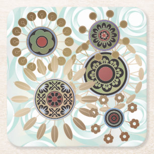 Mah Jongg Starburst Stippen Onderzetter