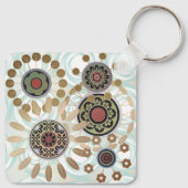 Mah Jongg Starburst Stippen Sleutelhanger (Achterkant)
