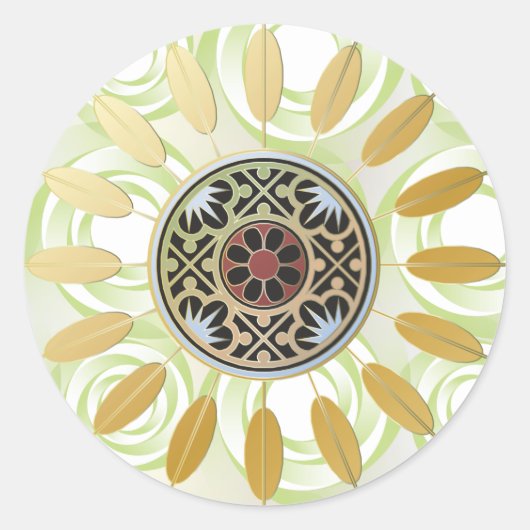 Mah Jongg Starburst Stippen Stickers (Voorkant)