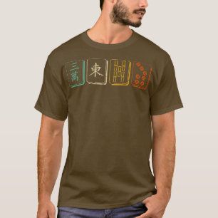 Mah Jongg stelt Vintage Retro Mahjong in T-shirt