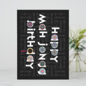 Mah Jongg Stippen Verjaardag Kaart (Staand voorkant)