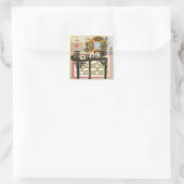 Mah Jongg Table Vierkante Sticker (Tas)