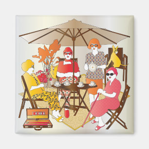 Mah Jongg Tea Party Magneet