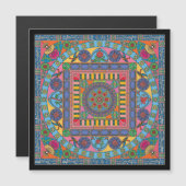 Mah Jongg Tegels Mandala Magnet Flat (Voorkant / Achterkant)