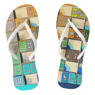 Mah Jongg Tegels Teenslippers