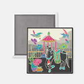 Mah Jongg Tiles Horse Magnet (Recto/Verso)