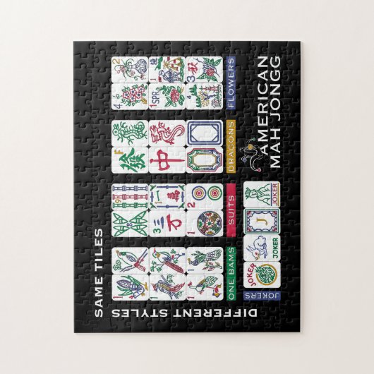 Mah Jongg Tiles Same Legpuzzel (Verticaal)
