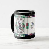 Mah Jongg Tissu Verre Mug (Devant gauche)