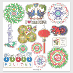 Mah Jongg Vacances Stickers Vinyl