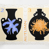 Mah Jongg Vases Triple Carte (Intérieur au milieu)